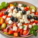 Salada grega com queijo feta