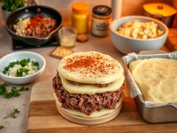 Escondidinho de carne moída cremoso e fácil