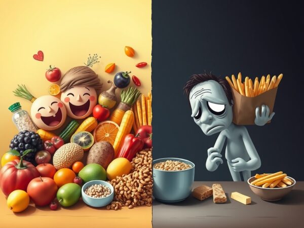 O impacto da alimentação no humor e na saúde emocional