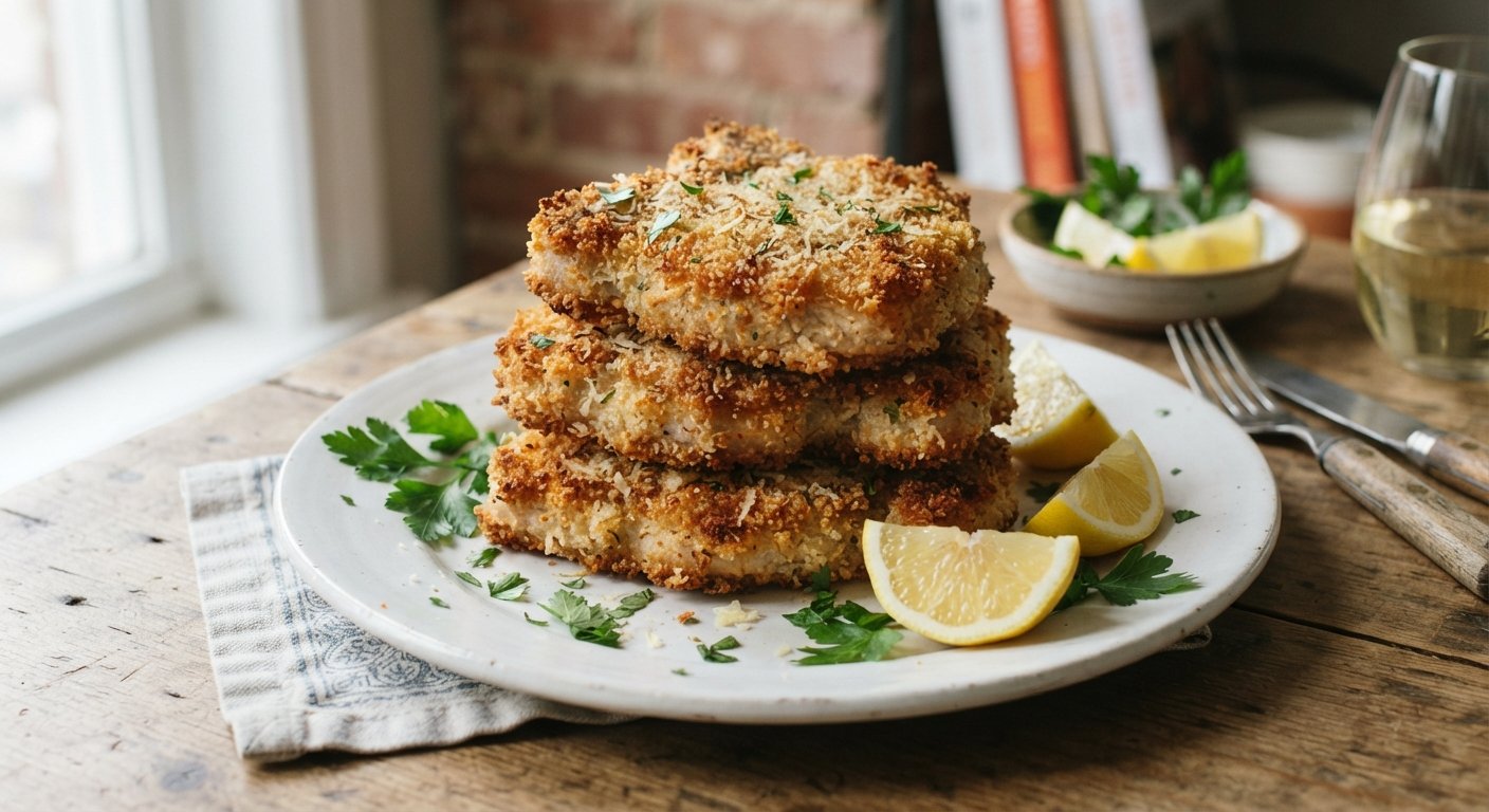 Crispy Parmesan Crusted Pork Chops