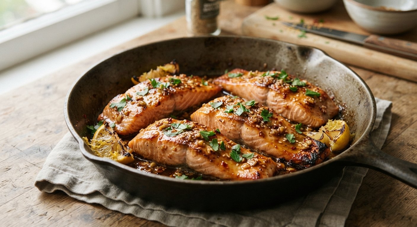 Honey Garlic Glazed Salmon